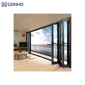 Soundproof Aluminum Bi-Folding Glass Doors