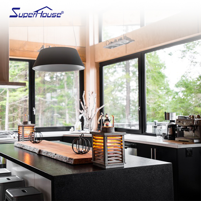 Glass Customized Commercial Fixed Picture Window Wall Storefront Curtain Wall NFRC Factory Directly Sell Aluminium Windows