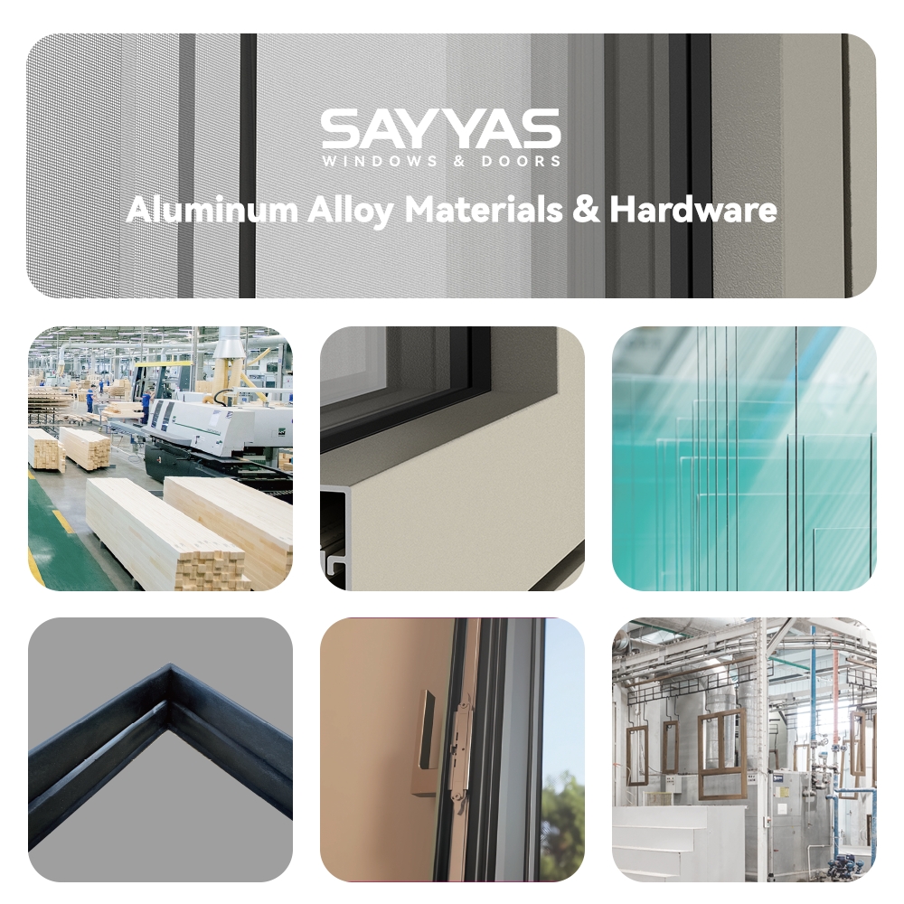 Sayyas Windows VS167 Modern Heavy Duty Thermal Break Aluminum Double Glazing Soundproof Sliding Door Manufacturer China