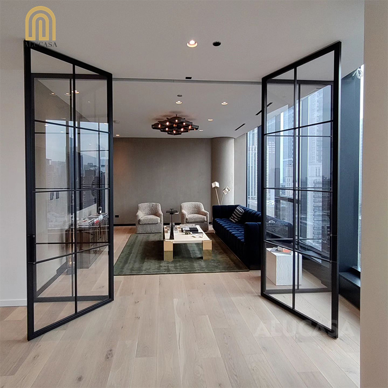 European Standard Iron Doors Interior Steel Framed Glass Doors Crittall Style French Doors