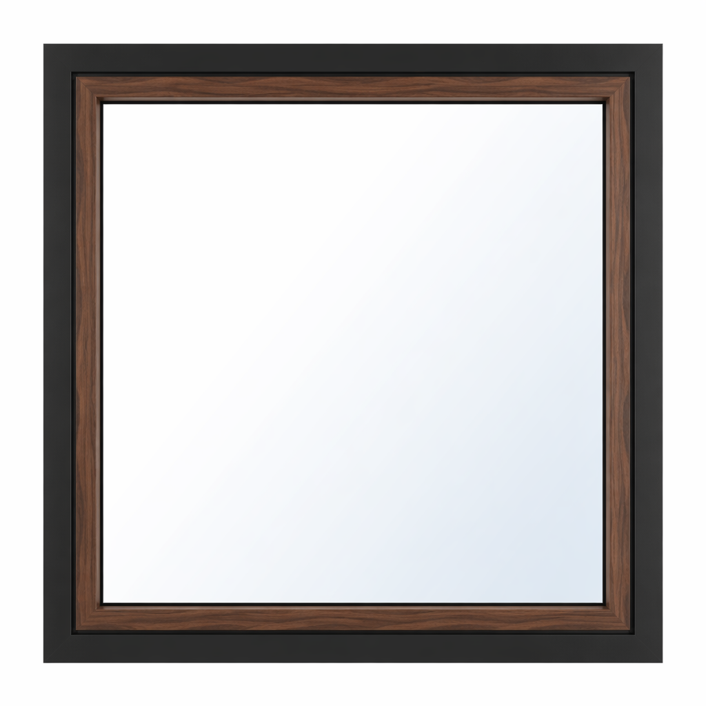 Aluminum Clad Wood Exterior Window Handcrafted Timber Warmth Industrial Grade Aluminum Shell Dual Protection Elegance Beauty