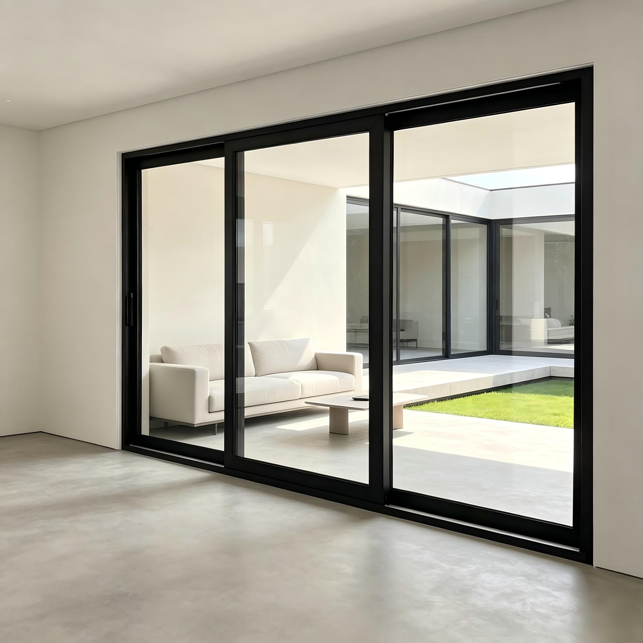 Home Use Waterproof Thermal Break Aluminum Glass Patio Door