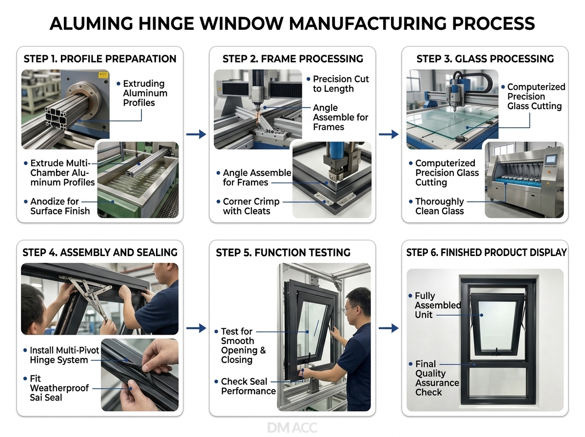 Outward Opening Bottom Hung Aluminum Window Insect Screen Waterproof Ventilation Triple Insulated Glass 5 Year Warranty Custom