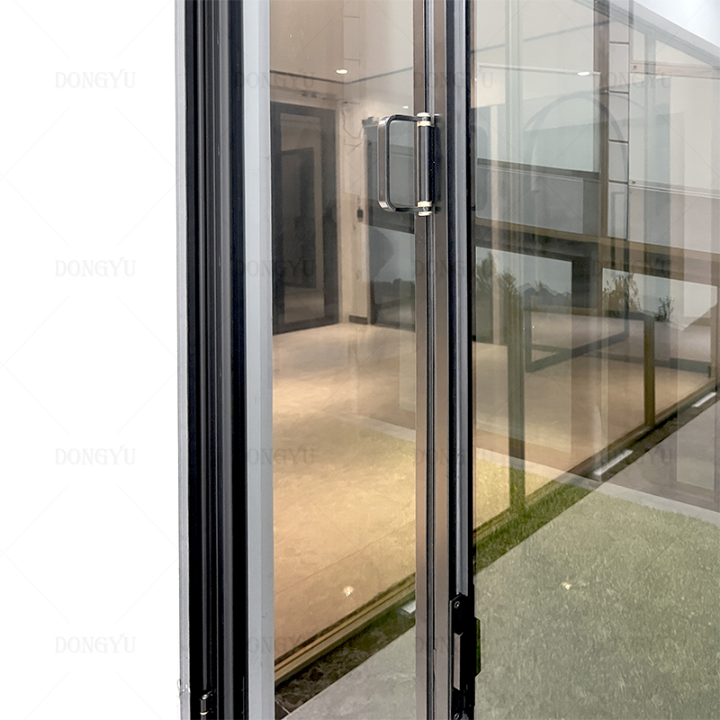Hot Sale Aluminium Alloy Glass Bifold Door Puertas De Cristal Para Exterior Waterproof Design Folding Door for Restaurant