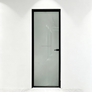 Design the Space Price of Aluminum Bathroom Flat Door Glass and Other Frosted Glass Doors