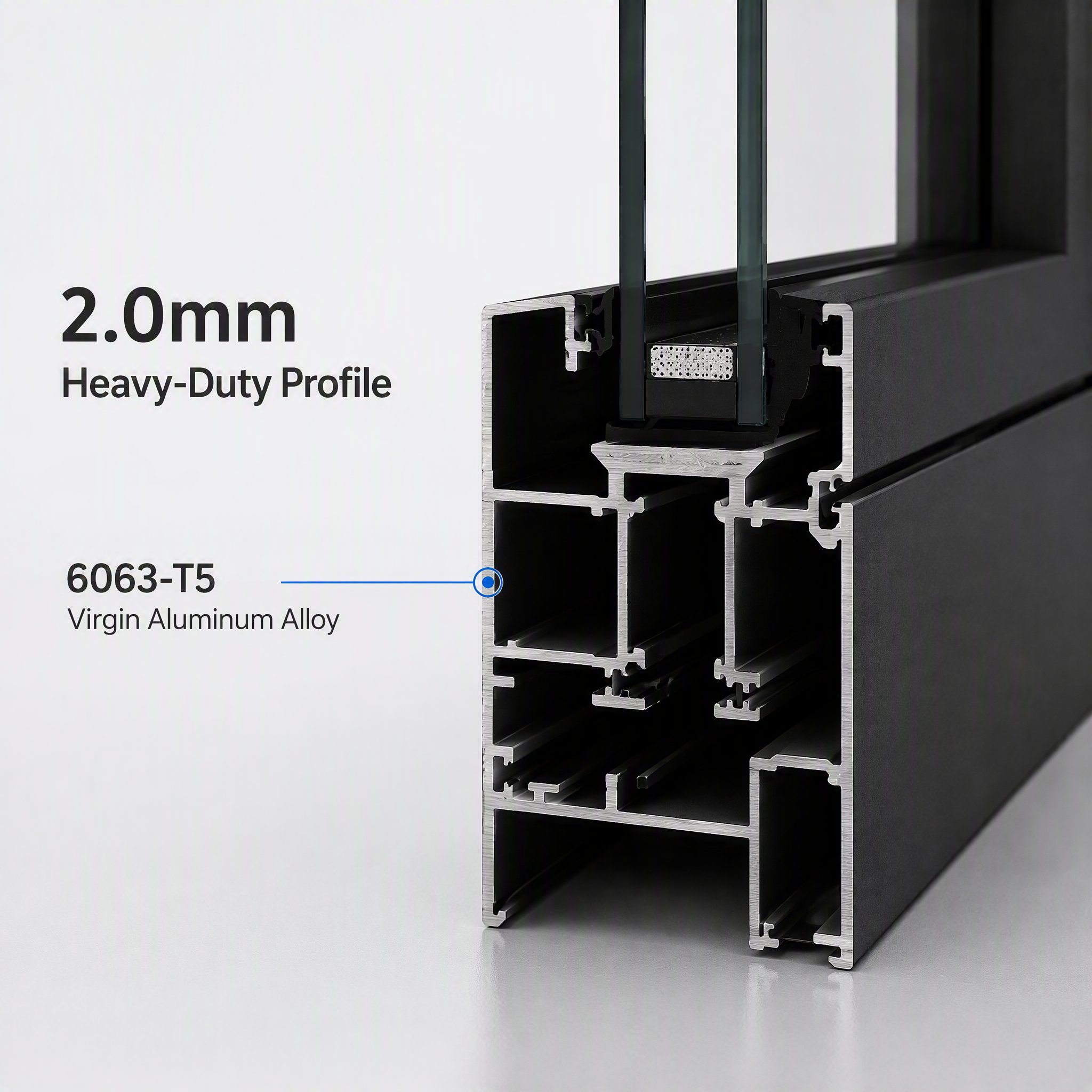 Modern Thermal Break Aluminum Casement Window Flush Screen Design for House Villa Apartment Balcony and Hotel Project