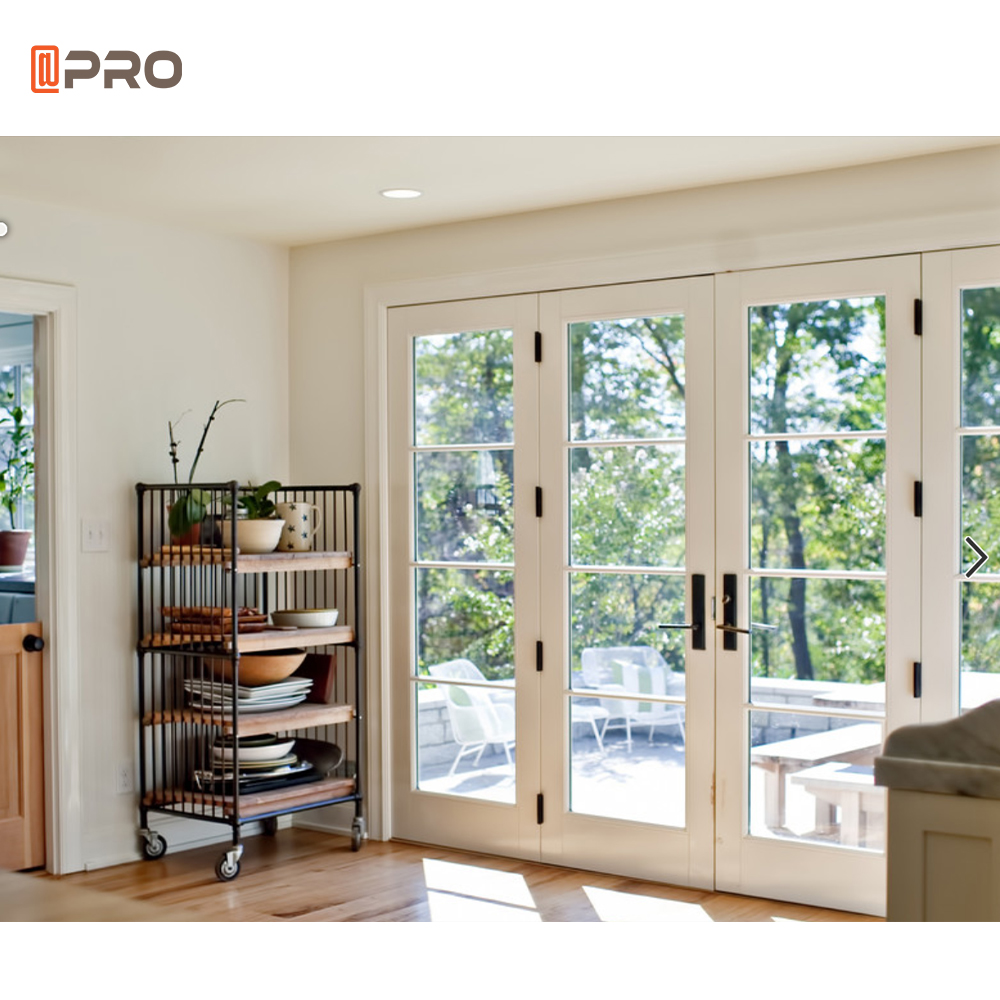 Apro American Hot Sale Exterior Modern Door Double Glazed Glass Front French Doors Aluminium French Doors