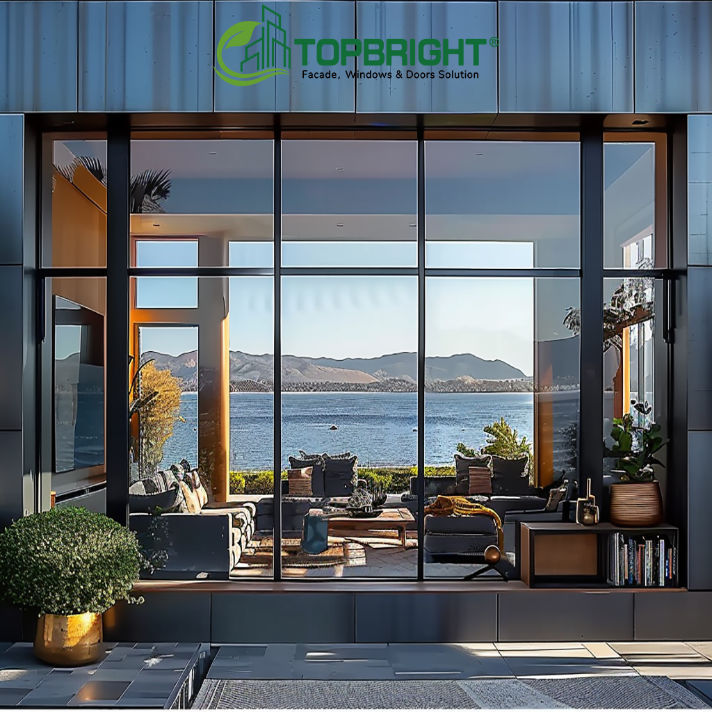 Minimalism Series Window Ultra Double Glass Aluminum Alloy Fixed Slimline Window Floor to Ceiling Windows