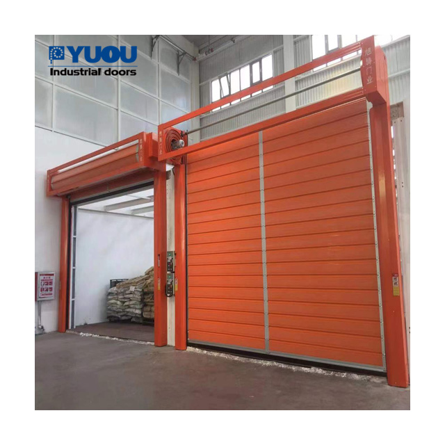 Heavy Duty Insulated Aluminum Alloy Spiral High Speed Door Security for Factory Warehouse