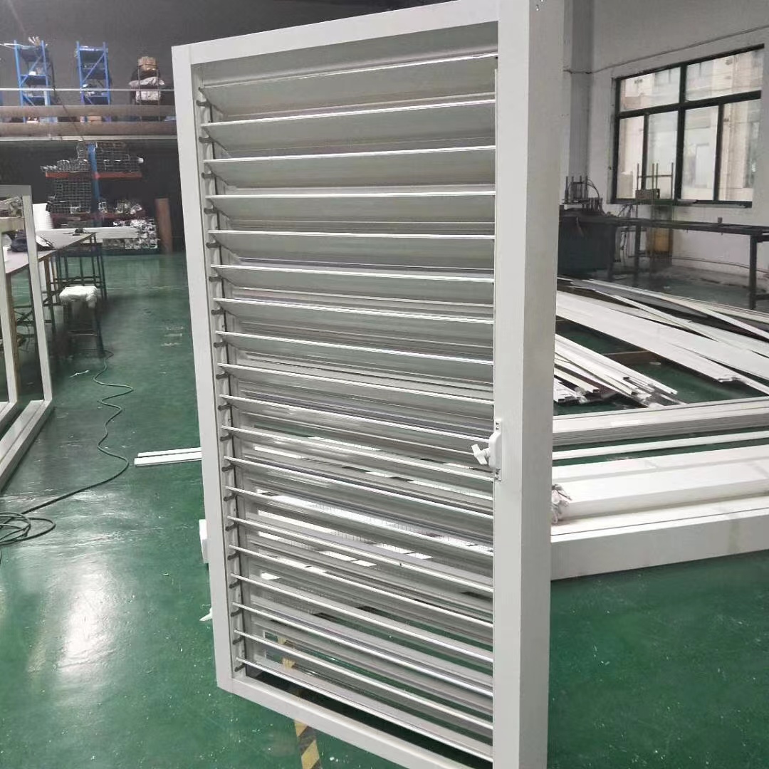 Outdoor Automatic Louver Jalousie Window Louvre Aluminum Shutters