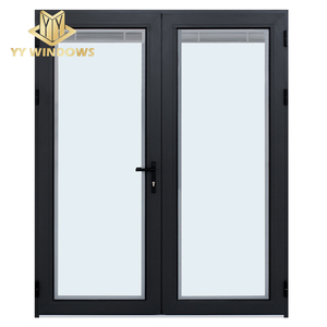 Double Glass California Architectural Industrial Aluminum French Doors Exterior