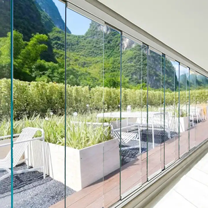 Frameless Aluminum Bi-fold Glass Door
