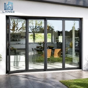 LANGE Aluminium Exterior Doors Wood Grain Transfer Coated Weather Resistant UV Coated
