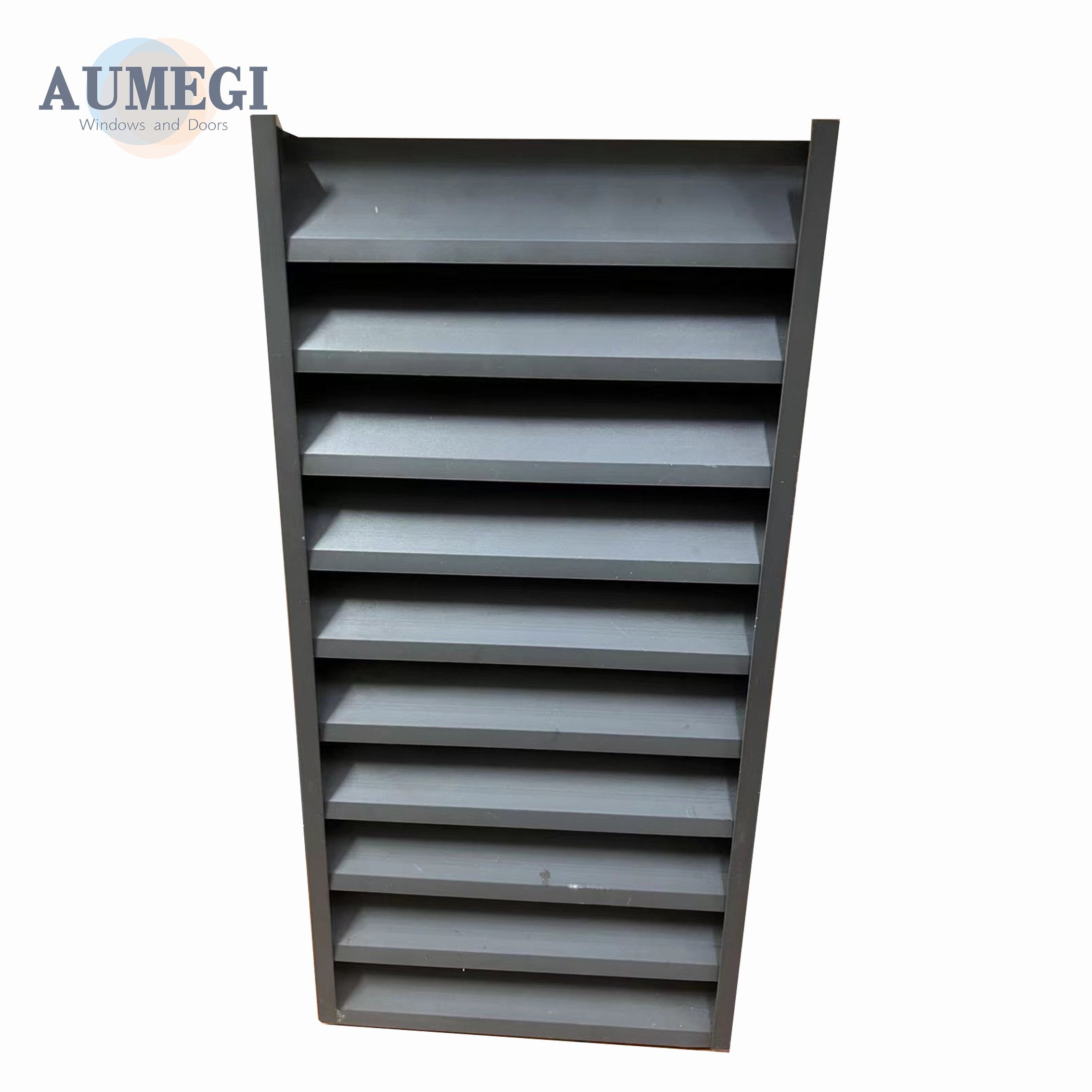 AUMEGI Uniform Lighting Automatic Aluminum Shutter Thickened Blades Jalousie Window Public Facilities Window to Louver
