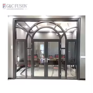 Fuson Low Price Wholesale Quick Shipping Product Door Aluminum Frame Casement Door