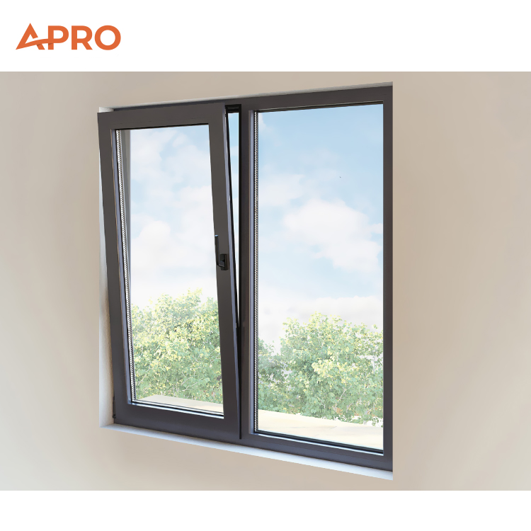 Tilt and Turn windows Aluminum Glass Window Energy Efficient Double Glass Glaze Casement Window with NFRC Standard