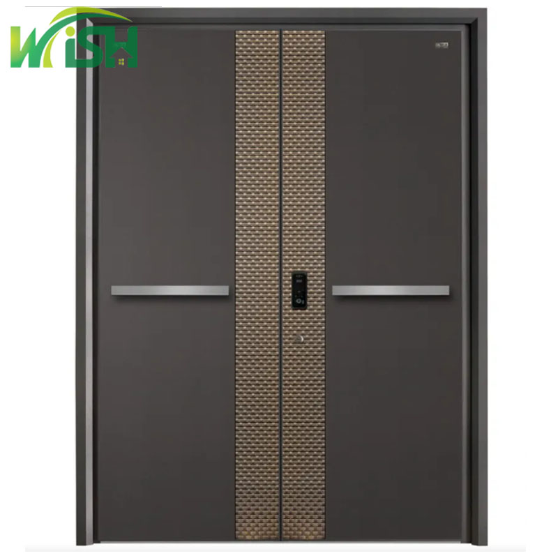 Modern Style Residential Heavy Duty Cast Aluminum Entrance Door Exterior Aluminum Security Entrance Doors