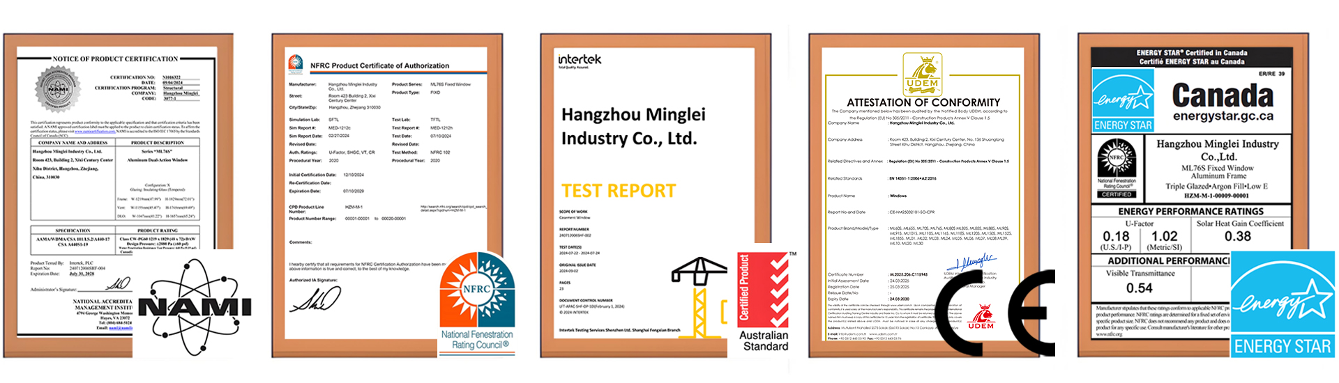Product Certifications