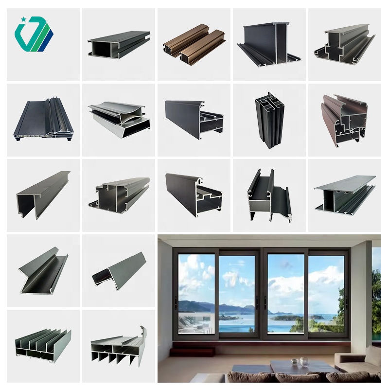 Diverse Styles High Quality Glass Door Aluminum Profiles for Precision Crafted Windows Cabinet Doors Custom Cut 6063 6061 T5 T6