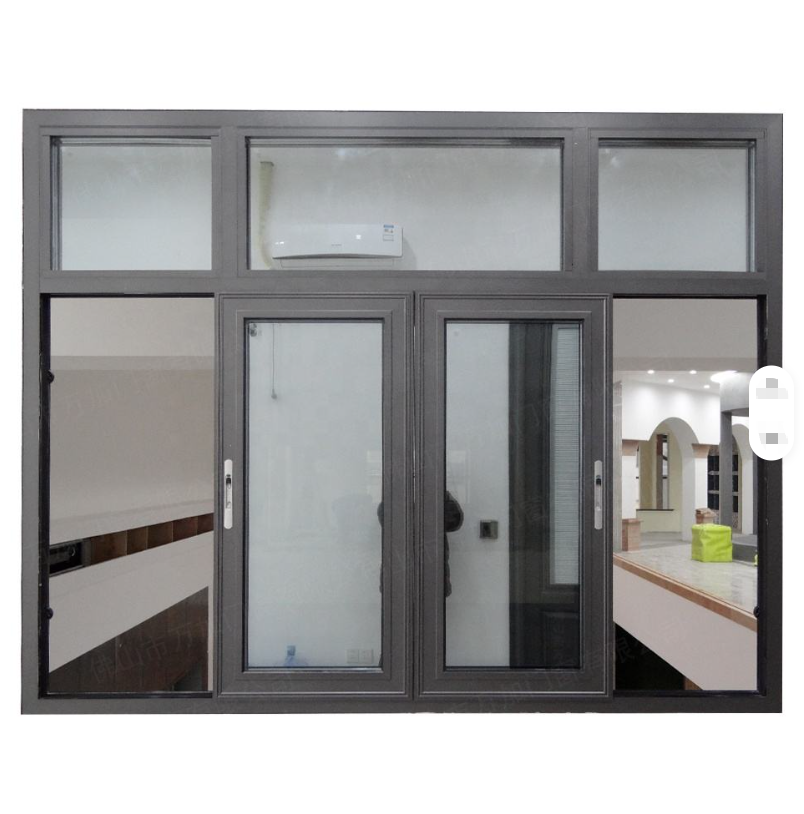 Soundproof Double Layer Insulated Glass Low Noise School Dormitory Engineering Casement Aluminium Window