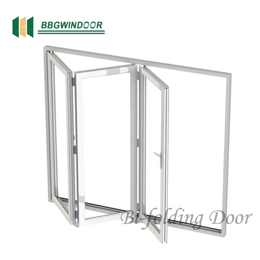 Lukliving Modern Aluminum Alloy Waterproof Folding Door for Kitchen Cabinet with Tempered Glass and Customizable Size