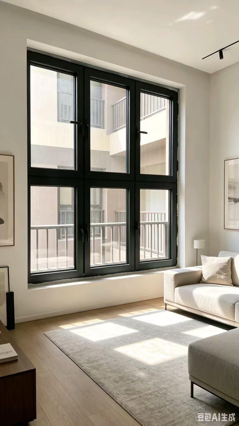Soundproof Double Layer Insulated Glass Low Noise School Dormitory Engineering Casement Aluminium Window
