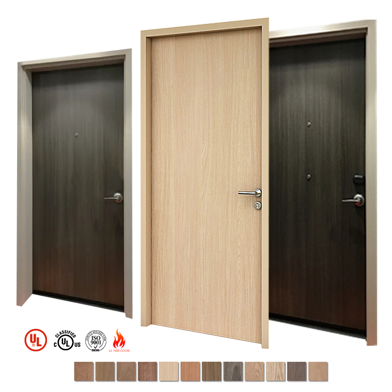 20-180mins Us Hotel Interior Fire Rated Hotel Room Entry Doors With Frame Hotel Door Fire Proof Door With Metal Frame