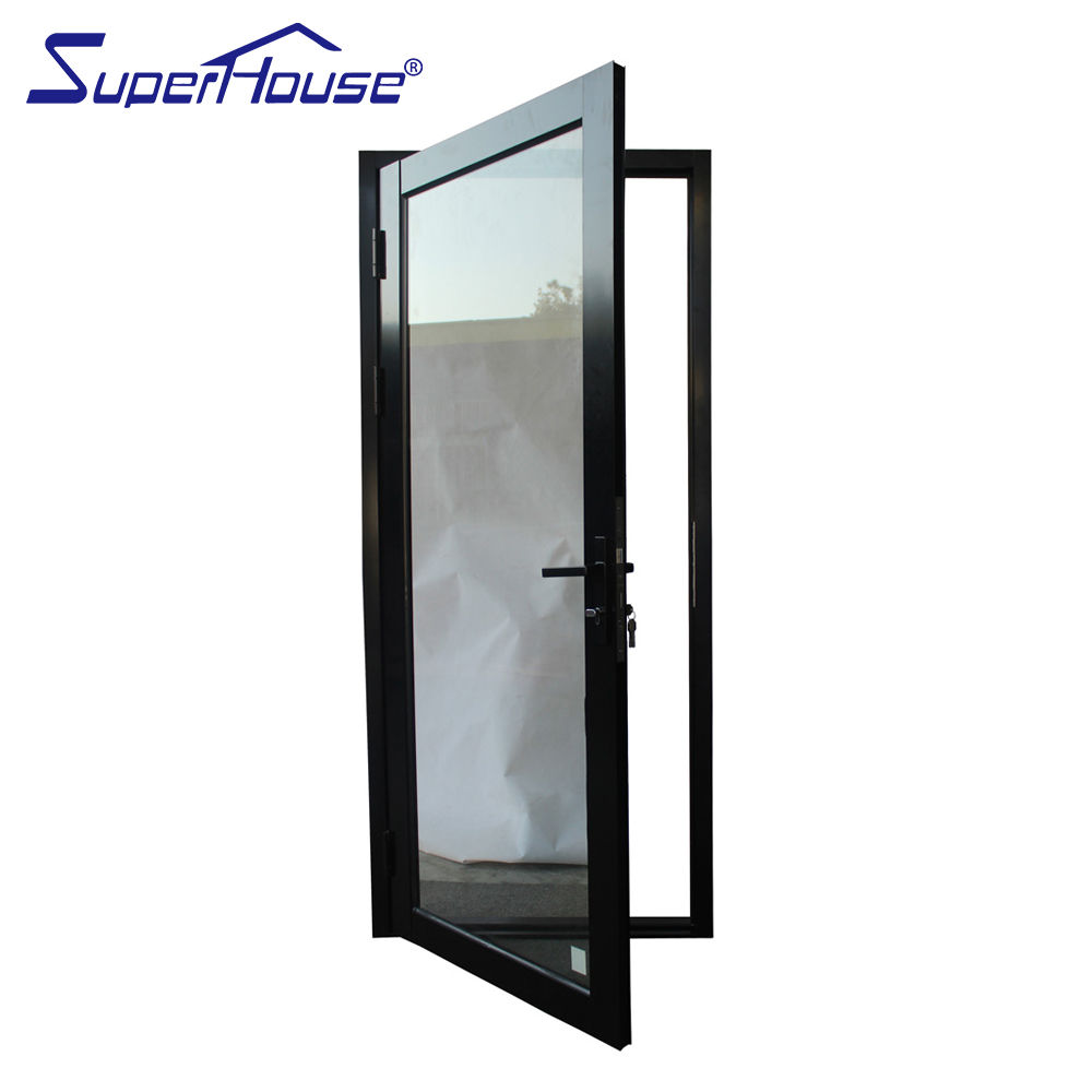 Miami NOA Approved Modern Hurricane Proof Impact Resistance Triple Glazed Aluminum Alloy Hinged Patio Door with Finished Surface