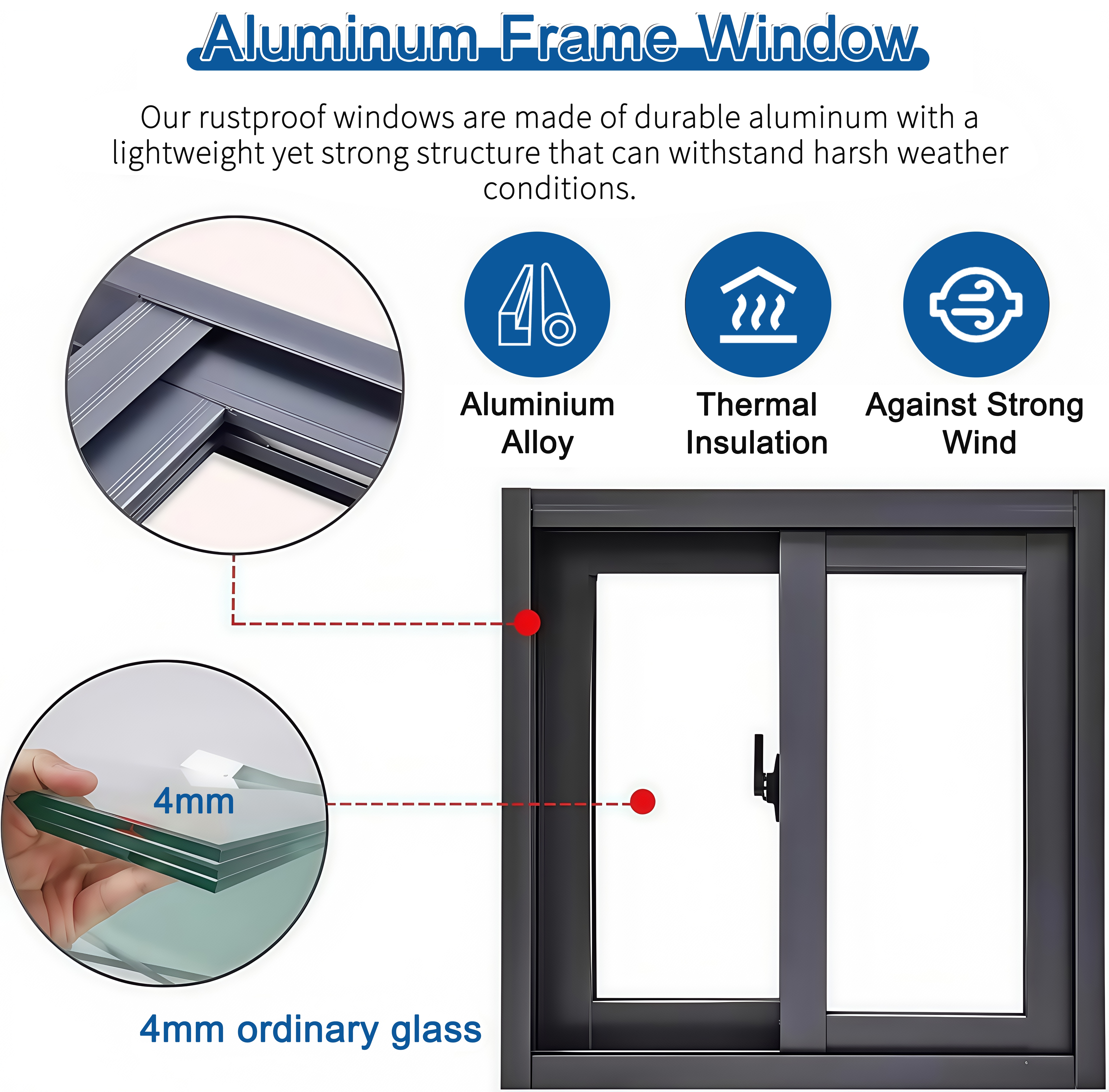 Cheap Price Metal Aluminium windows Modern French Style Black Aluminum Sliding Glass Window With Inside Decorative Grill Design