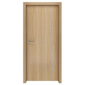 White Oak Veneer Hotel Room Wood Door With Metal Aluminum Strip