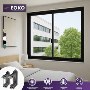EOKO Aluminum Sliding Window CE Certified Double Glazed Thermal Break Window