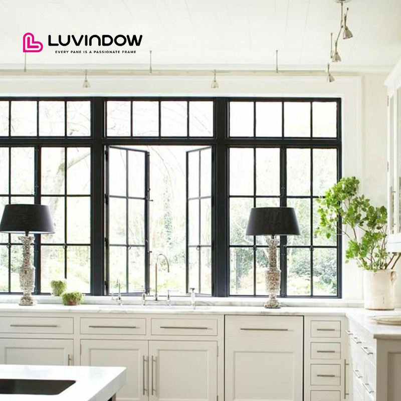 Modern Aluminum Crank Out Window for Bedroom &amp; Bathroom Use Custom Color Options Soundproof &amp; Energy-saving
