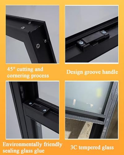 Aluminum Horizontal Sliding Window | Durable Postmodern Design for Food Trolley Replacement Shed Barn | Lightweight Flush Mount
