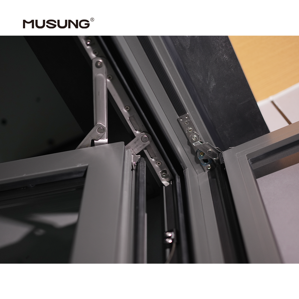 Aluminum Windows Hotel House Out Swing Ultra Slim Narrow Frame Customized Low-E Thermal Break Casement Windows