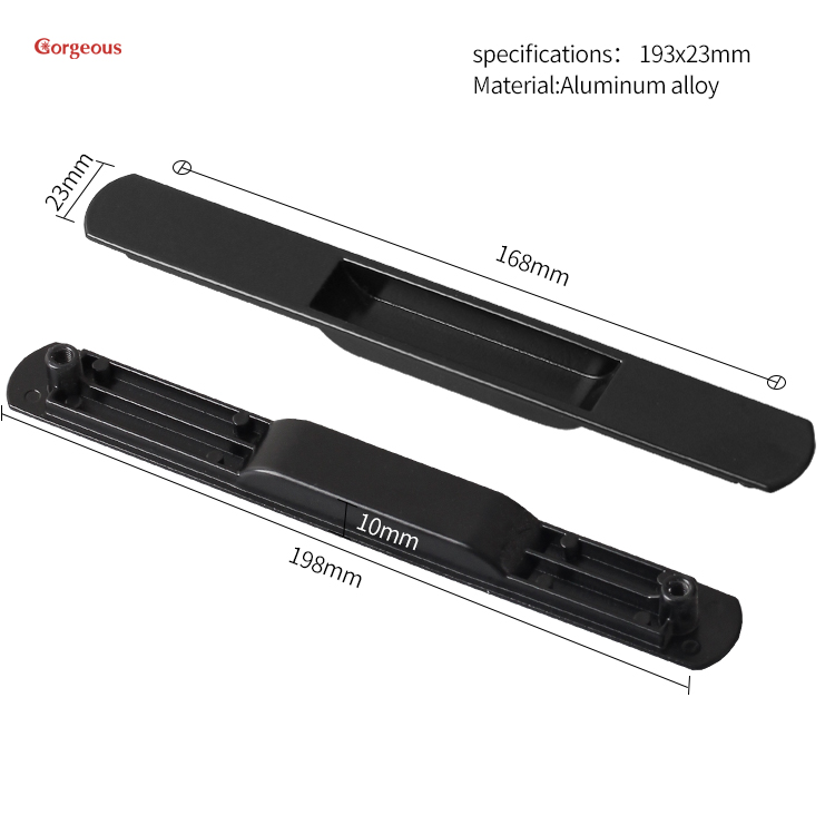 Gorgeous Hardware Modern Kitchen Balcony White Black Aluminium Sliding Window Door Safety Lock