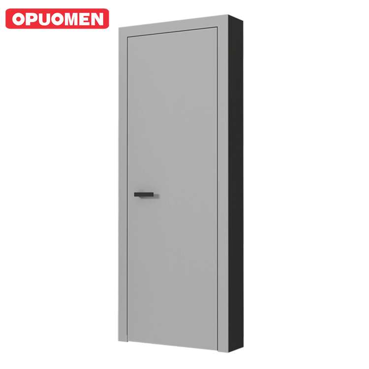 Aluminum Frame Invisible Composite Door Waterproof Soundproof Minimalist Interior Living Room Doors Finished