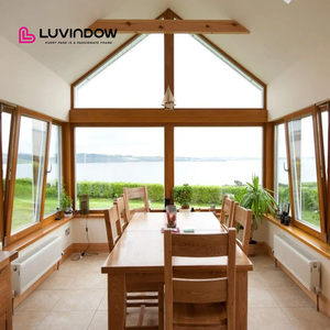 Modern Slim Profile Aluminum Clad Wood Soundproof Window