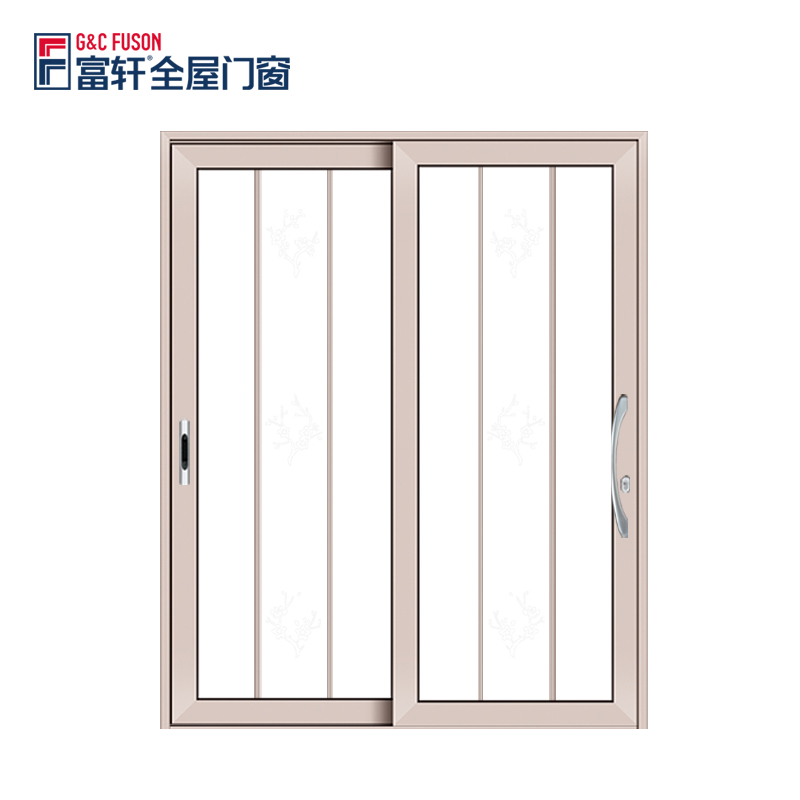 Fuson High Quality Narrow Aluminum Alloy Swing Door Slide Roller Exterior Aluminium Glass Doors Hing For Room Kitchen Slide Door