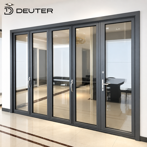 Finger Safe Structure Aluminum Folding Glass Doors