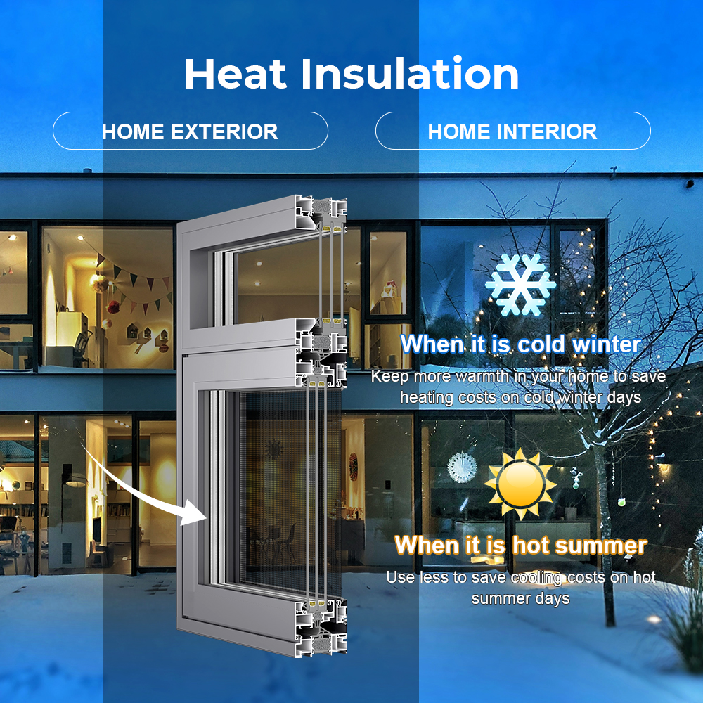 Noiseless Aluminum Custom Made Aluminum Sliding Flyscreen Doors Windproof Anti-theft Interior Safety Door