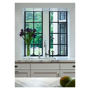 Modern Steel Aluminum French Casement Storm Windows Low-E Glass