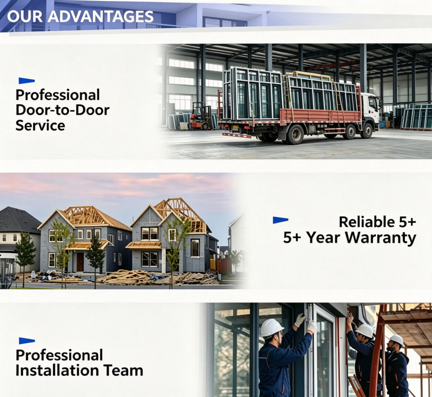European Hurricane-resistant High-impact Black Aluminum Alloy Slim Aluminum Doors and windows Casement windows