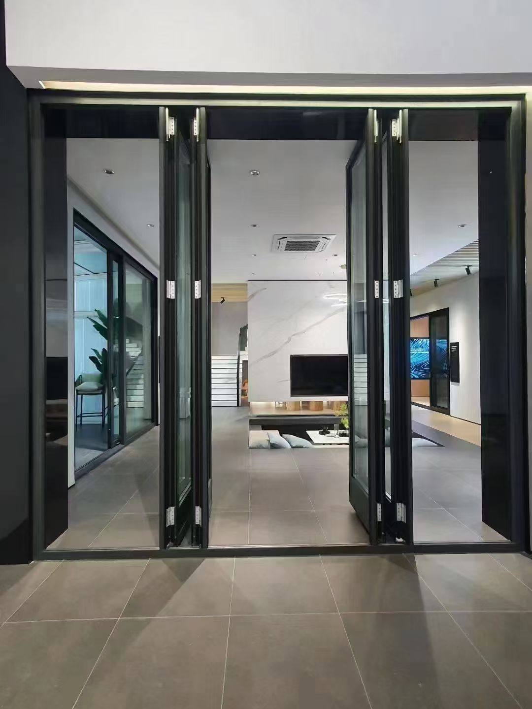 Modern Aluminum Glass Fireproof Double Entry Door Exit Design Finished for Hotel Commercial Warehouse School Interior Use