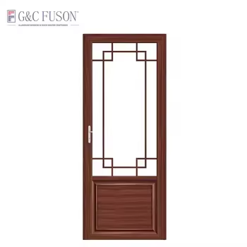Fuson New Factory European Standard Double Panels Swing Style Aluminum Doors Casement Hinged Aluminum Interior/Exterior Doors