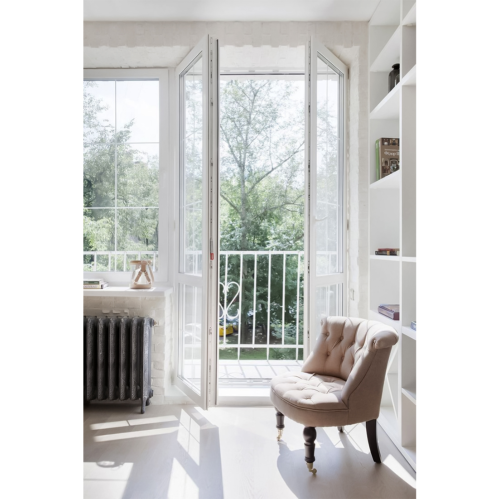 Contemporary Black Aluminum Double Swing Exterior Door with Slim Line Profile and Airtight Sealing for European Market