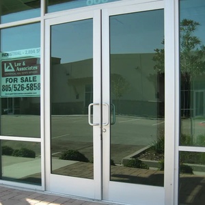 High Quality Aluminum Fixed Windows Hurricane Impact Glass Storefront Entrance Door