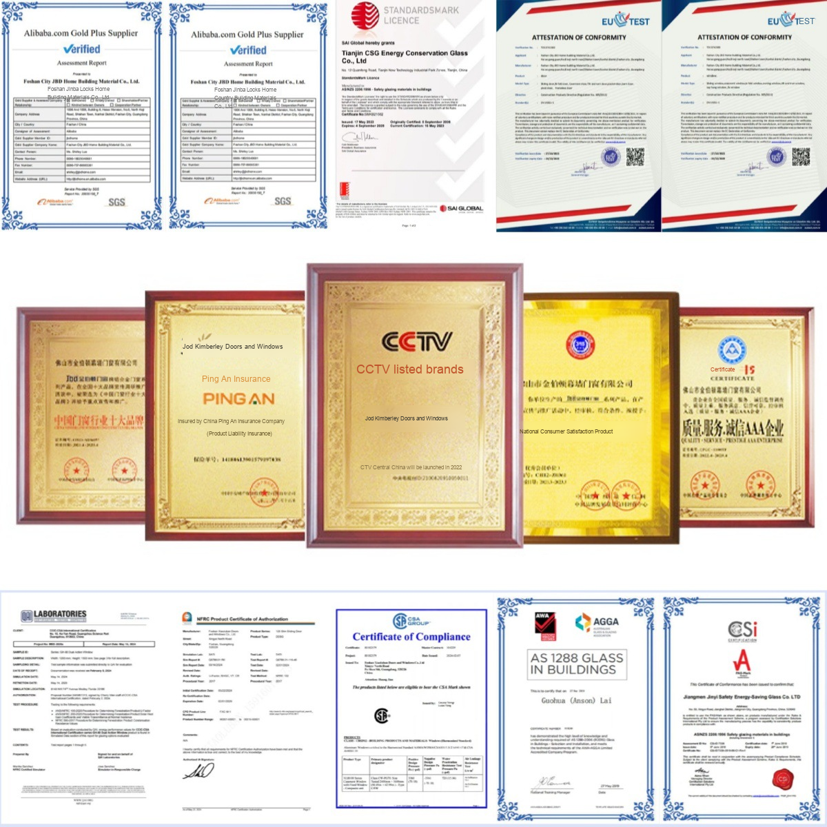 International Quality Certifications
