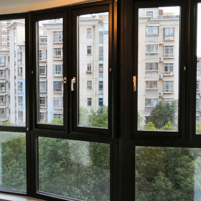 Modern NFRC German Hardware Double Pane Thermal Break Aluminium Frames Tilt and Turn Window for Villas