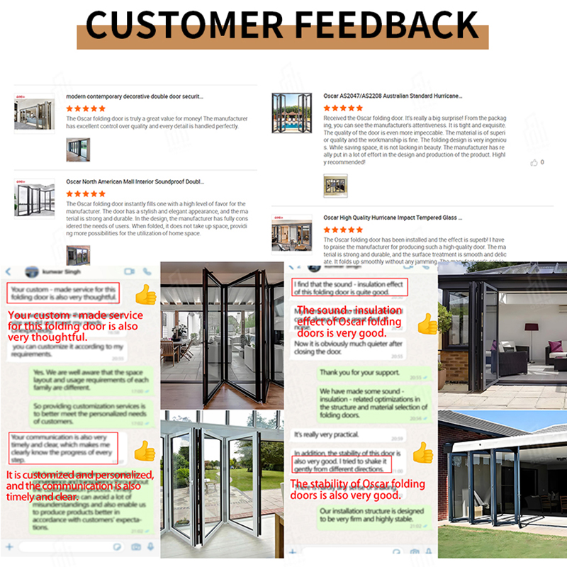 Aluminium Accordion Folding Mosquito Net Door Home Office Patio Versatile Adjustable Space-Saving Folding Door