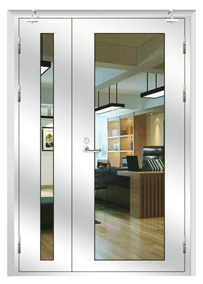 Modern Double Swing Aluminum Casement Door Section